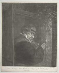 [Peasant at a window, with pipe and tankard.] From a Painting by A. Van Ostade, in the Possession of W.m Baillie.