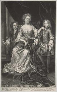 Her Grace the Dutchess of Monmouth ye Earle of Doncaster & ye Lord Henry.
