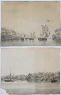 [Two watercolours of the Sundarbans.]