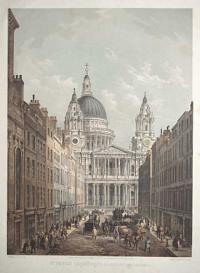 S.t Paul's Catherdral, Looking Up Ludgate Hill.