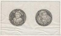 [Prints from silver medallions with portraits of Charles I and Henrietta Maria]