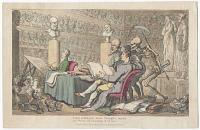 [The English Dance of Death.] Time & Death their Thoughts impart / on Works of Learning & of Art.