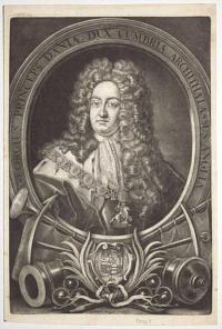 [George Prince of Denmark] Georgius, Princeps Dani&aelig;, Dux Cumbri&aelig;, Archithalassus Angli&aelig;.