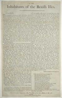 To the Inhabitants of the British Isles.