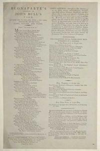 Buonaparte's Answer to John Bull's Card, Inviting Him to England, with a Few Lines Concerning his Brothers, Taffy, Sawney, and Paddy.