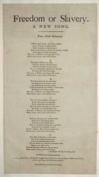 Freedom or Slavery. A New Song. Tune --- Rule Britannia.