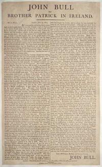 John Bull to Brother Patrick in Ireland.