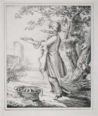 [A snake charmer.]