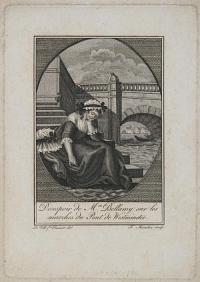 D&eacute;sespoir de M.ris Bellamy sur les marches du Pont de Westminster.