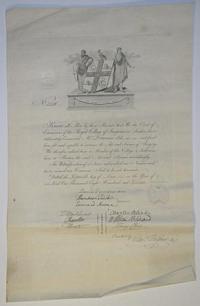 Know all Men by thee Presents, that We the Court of Examiners of the Royal College of Surgeons in London, have deliberately Examined Mr. Francis Cole and find him fit and capable to exercise the Art and Science of Surgery;
