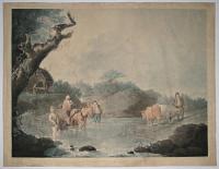 Irish Peasantry Crossing A Brook.