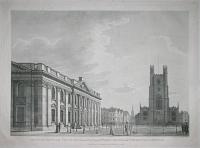 The South Front of the Senate House and West end of St. Mary's Church in the University of Cambridge.