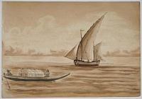 [A 'Venetian gondola' and another boat.]