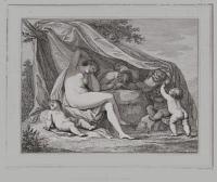 [Sleeping nudes unveiled by putti.]