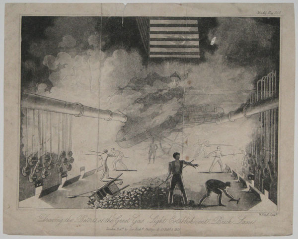 Drawing the Retorts at the Great Gas Light Establishment, Brick Lane.