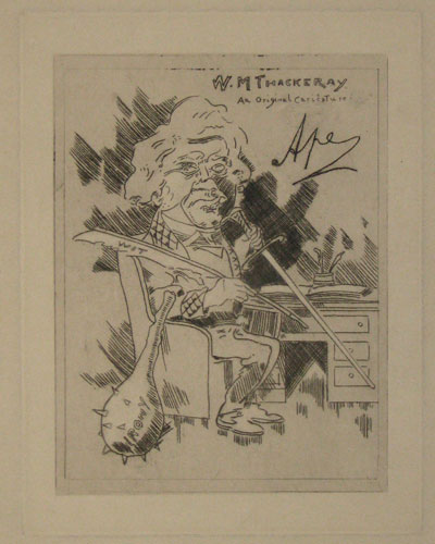W.M. Thackeray. An Original Caricature.
