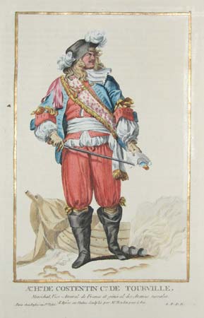 Ane. Hon.De Costentin Cte. De Tourville,  Marechal, Vice-Amiral de France et general des Armees navales.