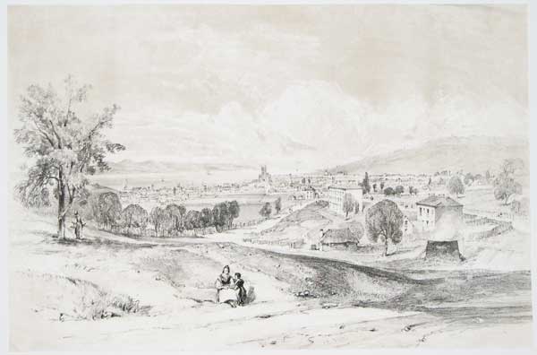 [Hobart Town from the New Town road.]