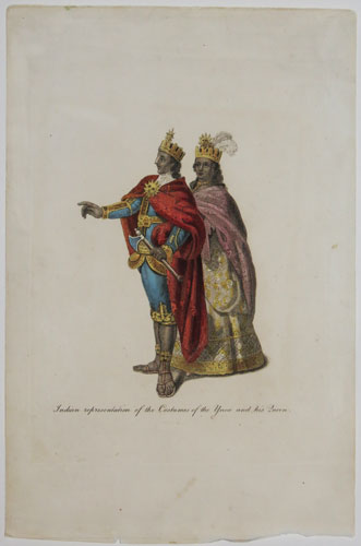 Indian representation of the Costumes of the Ynca and his Queen.
