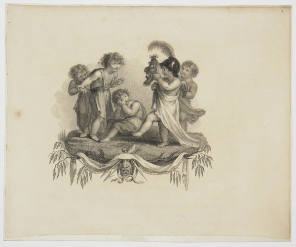 [Vignette of five children; for Dryden's 'Fables'.]