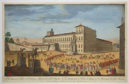 The Quirinal, or Palace of the Pope on Mount cavallo at Rome. / Le Quirinal, ou Palais du Pape sur le Montagne Cavallo a Rome.