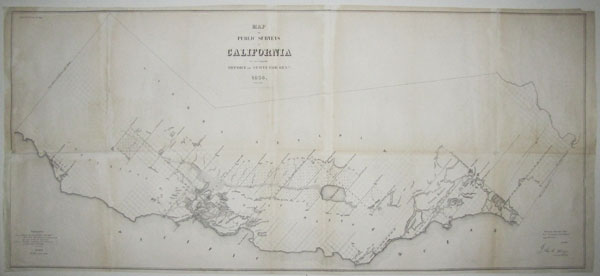 Map of the Public Surveys in California to accompany Report of Surveyor Gen.l  1854.