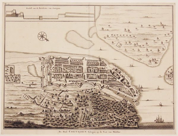 De Stad Coetsjien Gelegen op de Cust van Malabar.