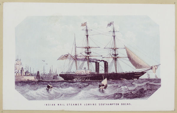 Indian Mail Steamer Leaving Southampton Docks.