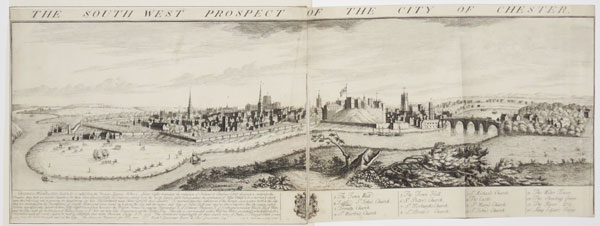The South-West Prospect of the City of Chester.