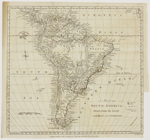 A Map of South America,