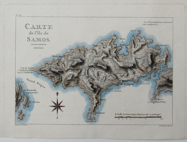 Carte de L'Ile de Samos.