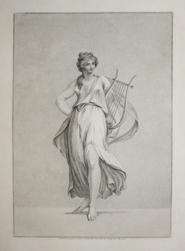 [Figures done after the Grecian Manner: Girl with Lyre.]