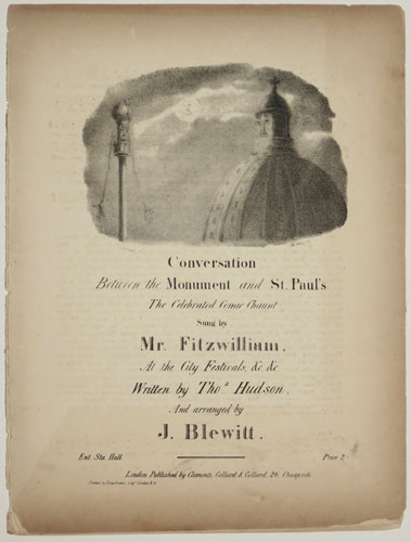 Conversation Between the Monument and St. Paul's The Celebrated Comic Chant