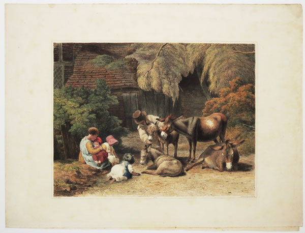 [Group of Donkies, and Rustic Children.] No.11.