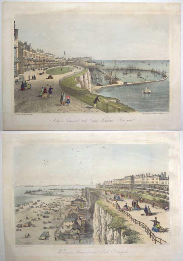 [Ramsgate] Nelson's Crescent and Royal Harbour, Ramsgate. [&] Wellington Crescent and Sand, Ramsgate.