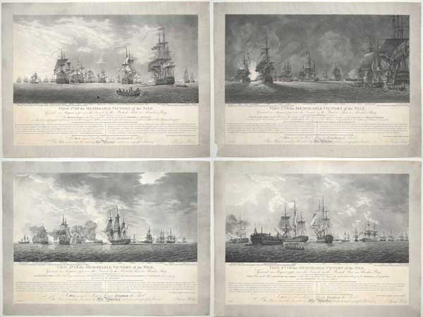 View 1st. Of the Memorable Victory of the Nile, Gained in August 1798 over the French by the British Fleet in Aboukir Bay. [View 2d - 3d - 4th.]