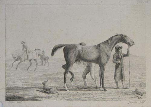 [Study: Race Horse and Groom.]